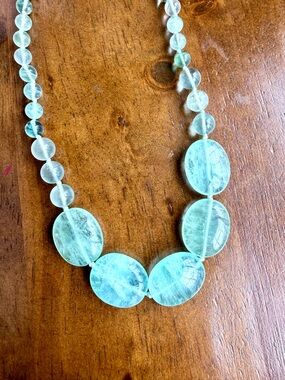 Lola Rose Nikki XX Aquamarine Green Beaded Statement Necklace 10”